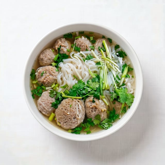 Phở Bò Viên (Beefball Noodle Soup).