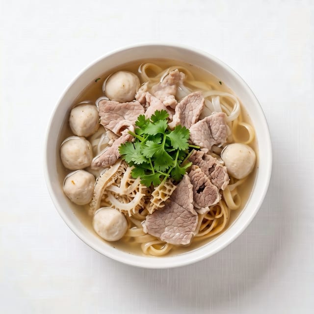 Tái Gân (Rare Steak, Tendon).