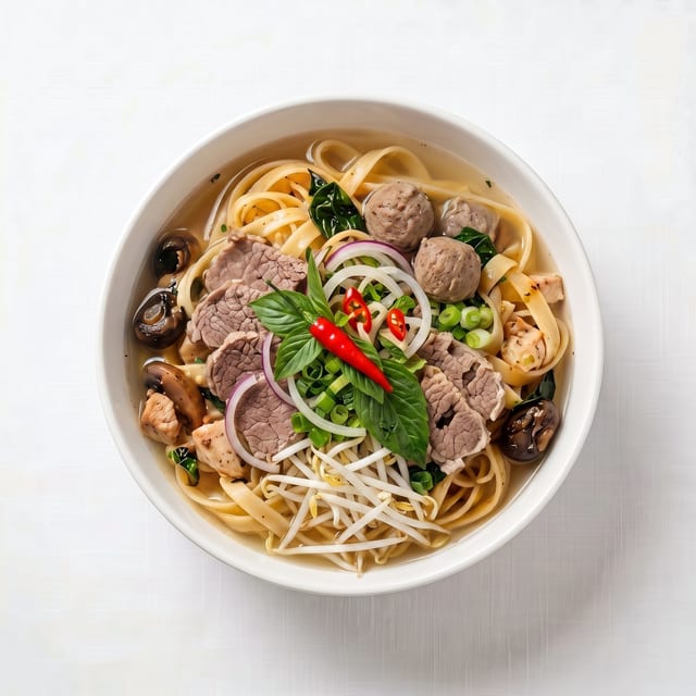 Tái Gân Sách (Rare Steak, Tendon, Tripe).